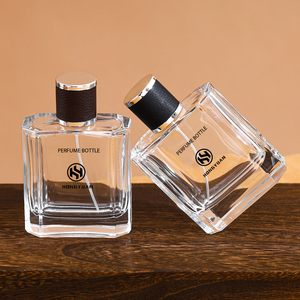 50ml 100ml bán buôn thủy tinh Rỗng trong suốt hình chữ nhật chai nước hoa thủy tinh với hộp và logo - Product Image 3