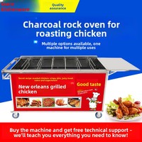 Four à poulet rôti commercial rotatif pour ailes et cuisses, au charbon et au gaz, garantie 1 an