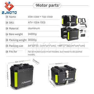 Maleta Superior de 42L + Maletas Laterales de 36L con Kit de Soporte de Montaje de Liberación Rápida, Maletero, Maleta, Caja de Herramientas, Caja de Almacenamiento Universal - Product Image 6
