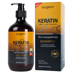Shampooing hydratant et lissant à la kératine hydrolysée sans sulfate pour cheveux secs, prix de gros 500 ml - Product Image 2