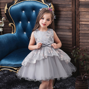 Vestido de Princesa con Falda Abultada para Niñas, Sin Mangas, Transpirable, Ideal para Cumpleaños y Eventos Escolares - Product Image 2