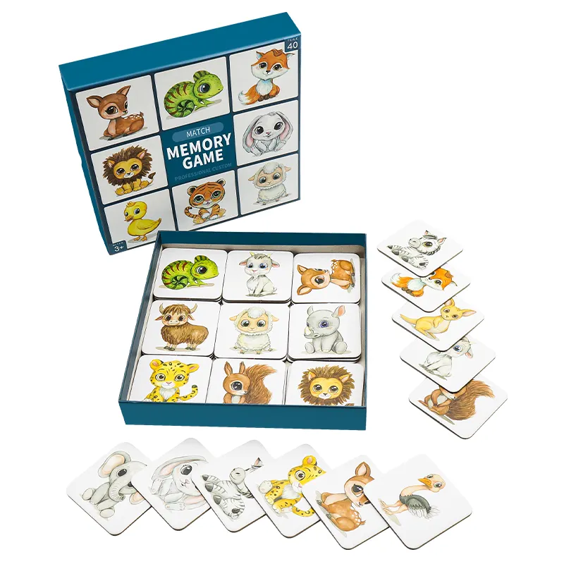Custom Interactieve Kinderen Dier Geheugen Matching Game Kaarten Voor Kinderen