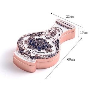 Best Selling Luxury Creative Design Popular Vase Shape Rose Gold <b>Metal</b> Soild Balm Box - Product Image 3