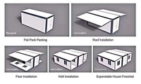 Maison conteneur modulaire préfabriquée extensible en acier galvanisé sur mesure 20ft/40ft, normes australiennes, pour 2 villas ou bureaux