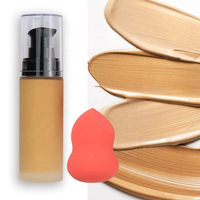 Fond de Teint Liquide Naturel Couvrance Totale Maquillage Contrôle Sébum Correcteur de Imperfections Visage Teint Unifiant