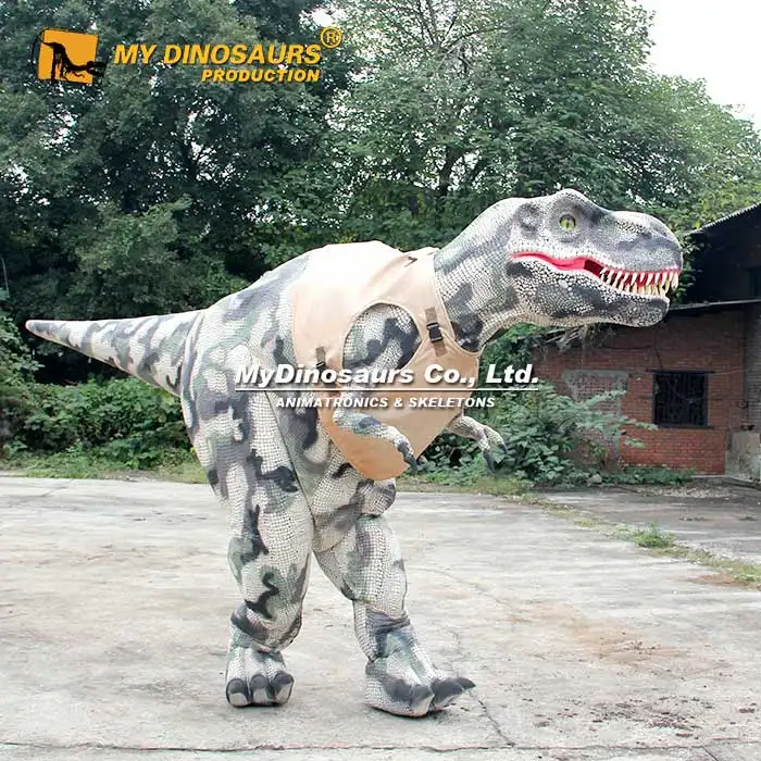 MY DINO Dinossauro Interativo Traje T-Rex Camuflagem Mascote