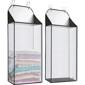Hanging Laundry Hamper Over the Door Hamper Dirty Clothe Organizer Wall Hanging Laundry Basket with Zipper for Bathroom <b>Wardrobe</b> - Product Image 1