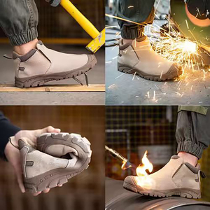 Stivali di Sicurezza da Saldatura <span class=keywords><strong>MJ</strong></span> per Uomo con Punta in Acciaio Antiscivolo Resistenti al Calore Ignifughi Antiurto e Antiperforazione Scarpe da Lavoro Industriali - Product Image 5