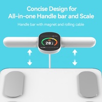 Balance numérique intelligente à haute précision avec 8 électrodes pour verre trempé, batterie rechargeable, capacité de 180 kg, composition corporelle TFT