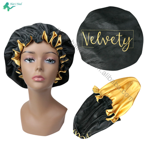 Logo personnalisé Hiver <span class=keywords><strong>Chaud</strong></span> <span class=keywords><strong>Bonnet</strong></span> Chapeau Femmes Velours Cheveux Bonnets Double Couche Sommeil <span class=keywords><strong>Bonnet</strong></span> - Product Image 6