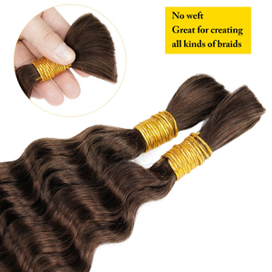 Sâu Sóng Số Lượng Lớn 22 Inch Xoăn Bện Tóc Cho Bohemian Knotless Boho Bện Sợi Tổng Hợp Không Có Sợi Ngang Sâu Sóng Bó - Product Image 3