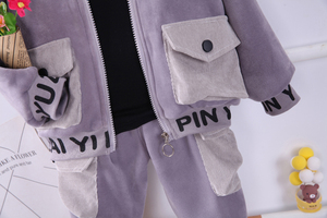 Set di <span class=keywords><strong>abbigliamento</strong></span> Casual per la sudorazione del bambino maglioni all'uncinetto maschili per ragazzi Set di pantaloni della cina - Product Image 6