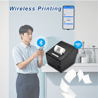Imprimante thermique sans fil Bluetooth USB Lan WiFi pour petites entreprises Machine d'impression de billets de 80mm avec coupe automatique