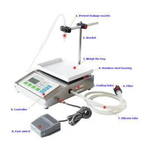 DOVOLL piccolo tipo di pesatura portatile semiautomatico liquido CNC inscatolamento pompa a membrana riempitrice con ugello singolo