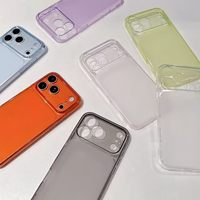 Coque de téléphone transparente en TPU effet gelée colorée avec grande fenêtre, modèle 2026, très populaire, pour iPhone 17 Pro Max/16 Plus/15/14/13/12/11/Xs Max/XR