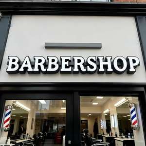 Signalisation de devanture de magasin rétroéclairée extérieure, enseigne publicitaire LED, lettre en métal 3D, enseigne LED pour salon de coiffure - Product Image 2