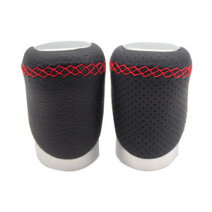 Pommeau de levier de vitesse Lexus en cuir argenté avec surpiqûres rouges, ergonomique, pour boîte de vitesses automatique GS - Product Image 2