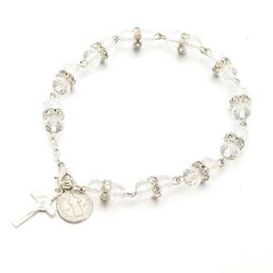 Pulsera católica <span class=keywords><strong>de</strong></span> cuentas <span class=keywords><strong>de</strong></span> cristal colorido <span class=keywords><strong>Rosario</strong></span> <span class=keywords><strong>dedo</strong></span> bautismo rosarios pulsera <span class=keywords><strong>de</strong></span> cuentas <span class=keywords><strong>de</strong></span> imitación para bautismo bautizo - Product Image 4