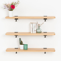 Supports d'étagères en U DIY en fer et acier, fixation murale, réglables en hauteur, pour étagères flottantes