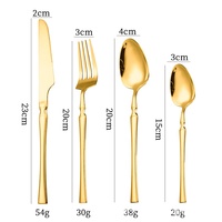 Ensemble de couverts occidentaux en acier inoxydable 410, 24 pièces, design élégant et fin en forme de sablier, finition miroir minimaliste nordique