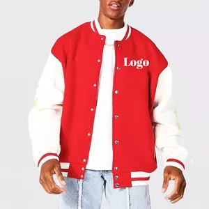 Custom Autumn Luxury Streetwear Jersey Letterman Coat Men High Quality Oversized Baseball Varsity Bomber Jacket