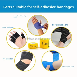 Copertura impugnatura avvolgente per sport 5cm larghezza aderente nastro per tatuaggio 5m lunghezza auto bendaggio per l'esercizio e la forma fisica - Product Image 3