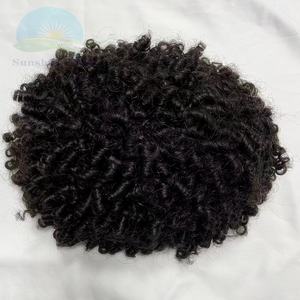 ท็อปเปอร์ผมแท้สำหรับผู้หญิง ขนาด 12 มม. ผมหยิกธรรมชา<span class=keywords><strong>ต</strong></span>ิ สีดำ ผมอินเดียแท้แบบเรมี่ ทรงสปริง<span class=keywords><strong>ทวิ</strong></span>สต์ ถักโครเช<span class=keywords><strong>ต</strong></span>์ ผมหยิกสั้น  ฐาน PU บางเฉียบ สำหรับผู้หญิง - Product Image 3