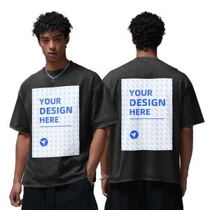 เสื้อยืดแขนสั้นคอตตอน230กรัมสำหรับผู้ชายปรับแต่งได้ผ้าซับเหงื่อสองด้านสีล้วนตัวเลือกราคาประหยัดสำหรับการพิมพ์ - Product Image 1