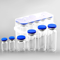 Flacons en verre borosilicaté neutre 3ml 5ml 7ml 10ml stériles jetables avec bouchon en aluminium et emballage en sachet respirant pour antibiotiques/liquides