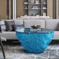 Ensemble de tables basses modernes en résine époxy, simples, personnalisées et artistiques, pour le salon