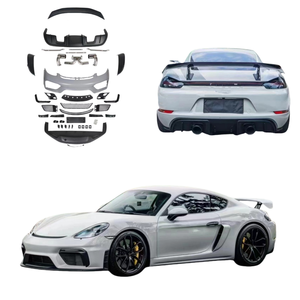 Per <span class=keywords><strong>Porsche</strong></span> <span class=keywords><strong>718</strong></span> 2016 + aggiornamento a modello GT4 paraurti per <span class=keywords><strong>auto</strong></span> paraurti anteriore labbro anteriore e diffusore posteriore Bodykit GT4 per <span class=keywords><strong>718</strong></span> - Product Image 1