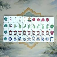 Nouveau design de luxe, jeu de tuiles de mahjong américain vert olive, en acrylique, portable, pour le voyage et le divertissement, jeu de table