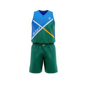 Maillot et short de basket-ball personnalisés par sublimation, uniforme de qualité supérieure, 100 % polyester. - Product Image 1
