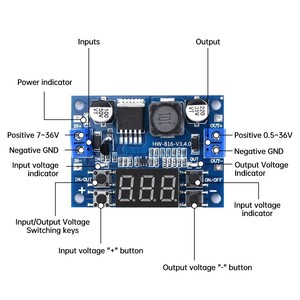 DC-DC LM2596 Adjustable <b>Step</b>-<b>Down</b> Development Board 3.3V 5V 12V - Product Image 3