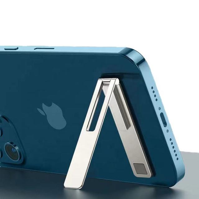 Phone Stand Mini Metal Folding Portable Phone Kickstand Aluminum Alloy Bracket Invisible Foldable Mobile Phone Holder