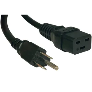 Guangzhou Top Kwaliteit Ons Plug 15awg Nema 5-15P Naar Iec320 C19 Pc Server Ac Verlengsnoer