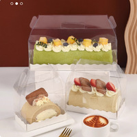 Boîte à cupcakes carrée jetable et recyclable en plastique Kailiou avec poignée, boîte transparente pour gâteau, sushi, sandwich, à emporter