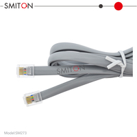 Câbles plats 6 Core 26AWG Câbles de ligne téléphonique d'extension téléphonique modulaire RJ12