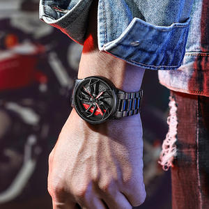 Reloj de Hombre con Diseño de Ruedas de Coche con Dial Giratorio, Reloj de Pulsera de Acero Inoxidable con Movimiento de Cuarzo, Resistente al Agua - Product Image 6