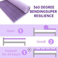 2 Zoll Gel-Memory-Foam-Matratzenauflage Bestseller 45D CertiPUR-US Großhandelspreis 7-Zonen Grüntee-Gel-Gitter-Matratzenauflage