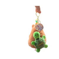 Porte-clés en peluche Capybara, jouets en peluche tortue pour sac à dos, ornements en peluche, pendentifs pour sac d'école, petits cadeaux en gros