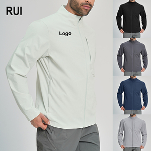 RUIQUWIN Wholesale Men's Lightweight Eco Friendly Fitness Jacket Skin Friendly Gym Clothes Breathable Quick Dry Sporty <b>Coat</b> - Product Image 1