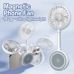 Trending Magnetic Phone <b>Fan</b> 2026 New Release Rapid Cooling Wearable Bladeless <b>Stand</b> Dual 360 Rotation 3-Speed Foldable - Product Image 1