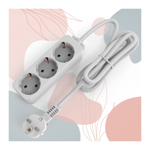 Protector de Sobretensión en Oferta, Regleta de Enchufes Europea con 3 Tomas, Precio Económico, Cable H05VV-F 3x1.5mm2, Enchufe Europeo, 16A - Product Image 3