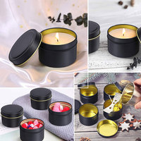 Bougies métalliques 4oz, 50 pièces, en Stock, bricolage, boîtes rondes avec couvercles
