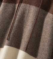 Pull à capuche pour femme en laine mélangée cachemire avec logo personnalisé, tricot 5GG, pull à capuche en laine, vente en gros, tricot en cachemire doux et décontracté