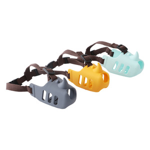 Embout buccal pour animaux de compagnie en silicone souple de qualité supérieure, respectueux de l'environnement, en forme de rhinocéros, étanche, facile à nettoyer - Product Image 5