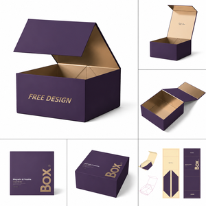 Silver Foil Rigid Cardboard <b>Magnetic</b> <b>Gift</b> Box Soft Touch Lamination Custom Foldable <b>Magnetic</b> <b>Boxes</b> Packaging Luxury - Product Image 1