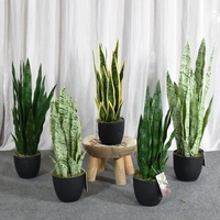 Plante Serpentine Artificielle de 40 cm avec Pot, Réaliste, Écologique, Moderne, pour Décoration Intérieure/Extérieure, Mariage et Maison