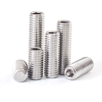Vis de réglage à six pans creux en acier inoxydable et laiton en acier au carbone avec pointe plate Din916